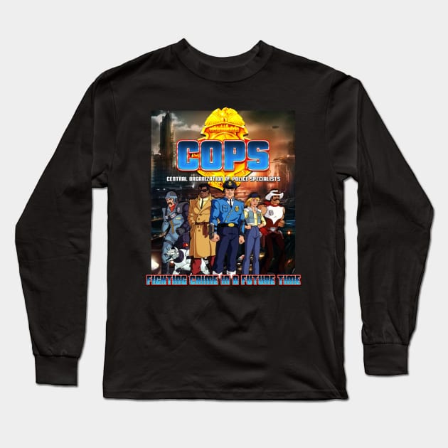 COPS w Background Long Sleeve T-Shirt by BigOrangeShirtShop